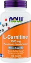 Nu Supplementen L-Carnitine 1000mg - 150 tabletten Waarde grootte, Ondersteunt Lean Muscle Growth, Carnipure, Non-GMO, Kosher, Ideaal voor Veganisten, Atleten, en energie-ondersteuning
