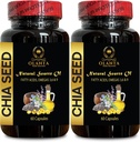 CHIA Seed Supplement - Chia seed Extract tablete, Prebavne dopolnila za bodybuilding, Omega-3, visoke vlaknine in beljakovine vir, Essential Maščobne kisline - 2 steklenici 120 kapsul