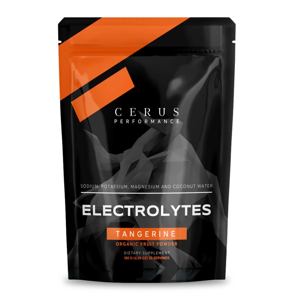 Cerus Performance Electrolyte Powder – Tangerine Flavor, 30 Servings, Zero Sugar, Coconut Water Powder & Real Fruit, Endurance & Recovery