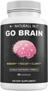 Go Brain Double Nootropic Formula, Brain täydentää muistia ja keskittyä vitamiineja, Ginkgo Biloba, Dmae täydentää, Bacopa Monnieri täydentää, muisti vitamiinit aivot naisille ja miehille
