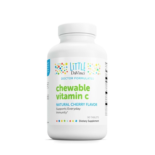 [BRSWGAYKCF6R4C3O] Little DaVinci Chewable Vitamin C - Kids Vitamin C Supplement to Support the Immune System, Healthy Skin and Overall Wellness - With Pectin, Rose Hips and More - Cherry Flavor - 90 Chewable Tablets
