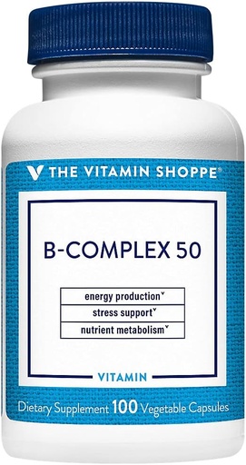 [BRSWG2TROUOWKCLA] The Vitamin Shoppe B-Complex 50 (100 Veggie Capsules)