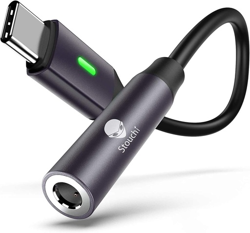 [BRSWGCQTO4CRM3Q4] Stouchi USB C to 3.5mm Dongle Adapter, USB C to 3.5mm Headphone Jack Hi-Fi DAC Compatible with iPhone 15 Pixel 8 7/6a/6/5, iPad Mini 6, Samsung Galaxy S22/S21/S20 Plus Ultra, Note 20/10- Grey