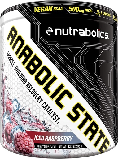 [BRSWGBQNA57WY2TJ] Nutrabolics Dietary Supplement Anabolic State Iced Raspberry 375g (30 Servings)