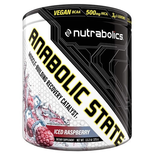[BRSWGBQNA57WY2TJ] Nutrabolics Dietary Supplement Anabolic State Iced Raspberry 375g (30 Servings)