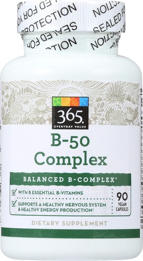 [BRSWGZQEBMNRGHQ3] 365 by Whole Foods Market, B – 50 Complex, 90 ct, Packaging May Vary