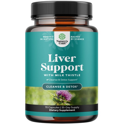 [BRSWKHAKCYBQIG3L] Liver Cleanse Detox & Repair - Milk Thistle Supplement for Digestion & Immune Health - Ginger Root, Choline & Dandelion Root - Herbal Liver Support with Silymarin, Beetroot & Artichoke - 70 Count
