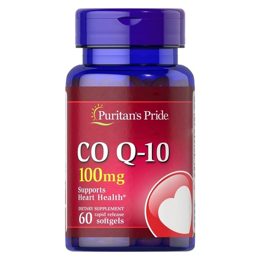 [BRSWIZQ3OVYQODTG] Puritan's Pride Coenzyme CoQ10 100mg, Dietary Supplement for Heart Health, Blood Pressure, Oral Gum Health, and Healthy Aging Support, 60 Servings, Rapid Release Softgels
