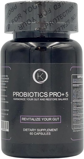 [BRSROCT5CB5W2D35] PROBIOTICS PRO + 5 Pearl Probiyotik Daily Probiyotik for Women and Men - 60-Day Supply of Prebiyotiks Harmonize Your Gut and Restore Balance, Softgel