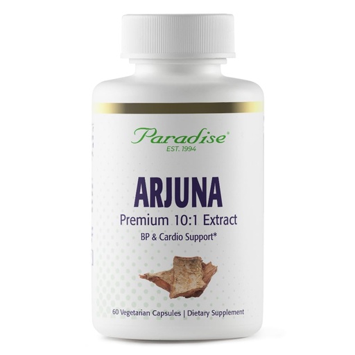 [BRSWIYL4CEABWAAZ] Paradise Herbs Arjuna, Cardiovascular Support, Blood Pressure Maintenance, Heart Health, Antioxidant Supplement, Vegan, Non-GMO, Gluten Free, 60 Vegetarian Capsules