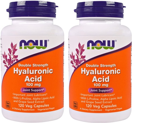 [BRSWI2QGDMORAAAZ] NOW Foods - Hyaluronic Acid 100 mg - 120 Veg Capsule (Pack of 2)