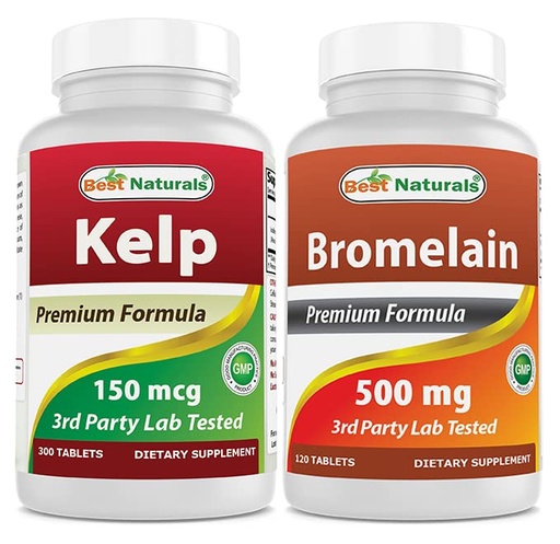 [BRSRMBQEDEARS2DK] Kelp Supplement 150 Mcg & Bromelain 500 mg