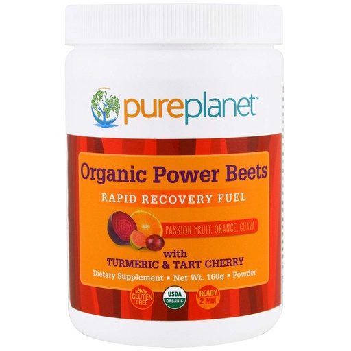 [BRSWGZQQAAPQKAAV] Pure Planet Organic Power Beets Rapid Recovery Fuel Passion Fruit Orange Guava 160 g