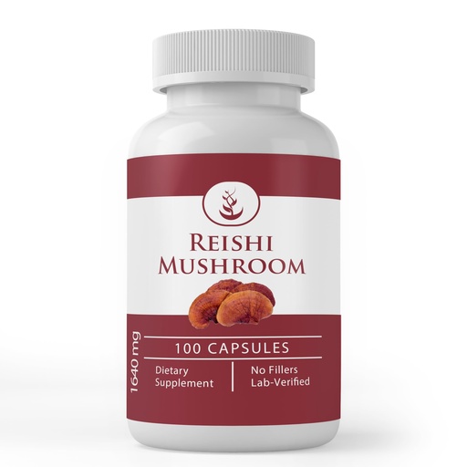 [BRSWYAYNCAFQGALV] Pure Original Ingredients Reishi Mushroom, (100 Capsules) Always Pure, No Additives Or Fillers, Lab Verified