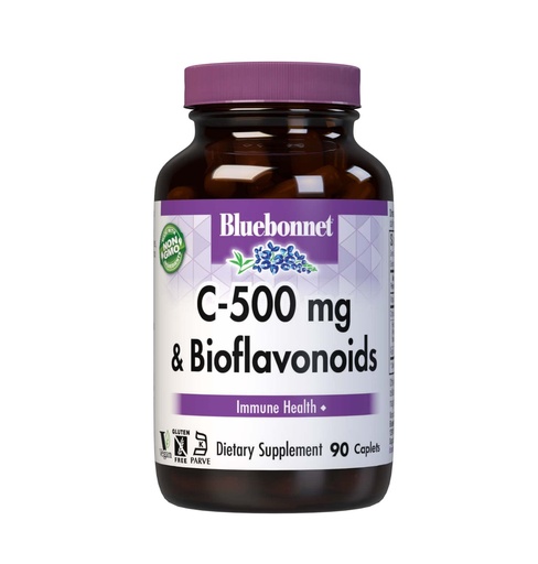 [BRSWIYT3PMDBEHTY] Bluebonnet Vitamin C 500 mg Plus Bioflavonoids Caplets, 90 Count (743715005228)