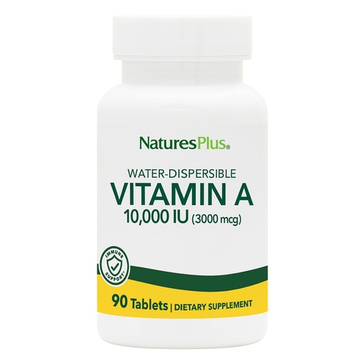 [BRSWIYT3PMCAI2L6] NaturesPlus Vitamin A 10,000 IU - 90 Water-Dispersible Tablets - Vision, Skin & Immune Health Support - 90 Servings