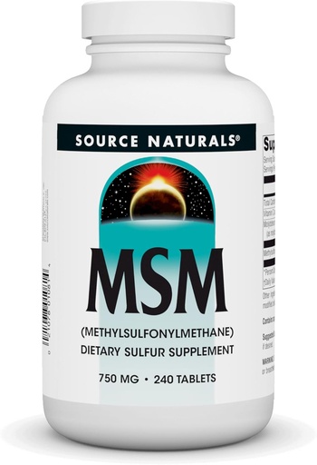 [BRSWIYQMCJ7R63DU] Source Naturals MSM (methylsulfonylmethane), 750mg - 240 Tablets