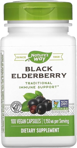 [BRSWIY37AAHR4CY5] Nature's Way Black Elderberry 100 capsules Pack of 3