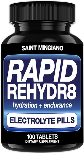 [BRSROFQPAQNBACDJ] Rapid Rehydr8 Electrolyte Tablets 100 Capsules – Hydration Pills Aid in The Prevention of Cramping and Supports Muscle Endurance and Recovery - 100 Easy to Swallow Capsules