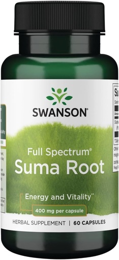 [BRSWK2QGCABROCL6] Swanson Full Spectrum Suma Root 400 Milligrams 60 Capsules
