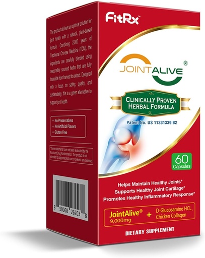 [BRSRAGAHAQBWGCTF] FitRx JointAlive Joint Support Supplements for Women & Men, Glucosamine Chondroitin, Type II Collagen, Relief Joints Discomfort, Cartilage Repair, as Quickly as 7 Days, 30 Servings
