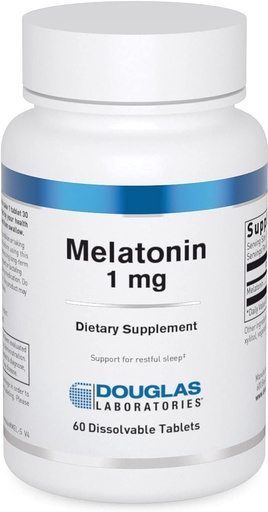 [BRSWIYT3PMDRKH32] Douglas Laboratories Melatonin 1 mg. | Supports Sleep/Wake Cycles | 60 Tablets