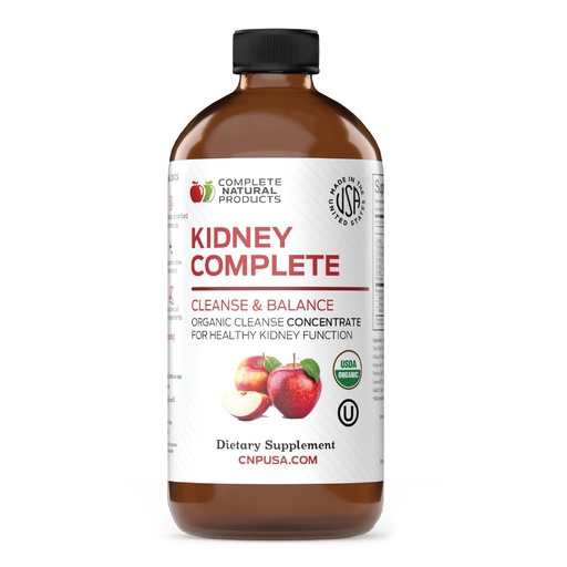 [BRSWGZQEA4MG233X] Complete Natural Products Kidney Complete - 16oz Liquid Dietary Supplement for Kidney Support, Cleanse, and Detox with Apple Cider Vinegar, Lemon, & Organic Chanca Piedra.