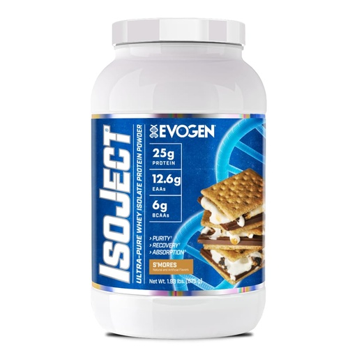 [BRSRAHD2CEBBEEI6] Evogen Isoject - Whey Protein Isolate | Ultra-Pure Whey Protein Powder with Ignitor Enzymes, BCAAs, and EAAs | Enhanced Absorption & Recovery | S'Mores | 25 Servings