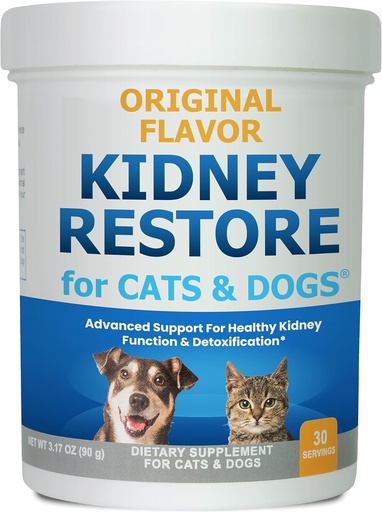 [BRSROC32BNYAMYLU] Kidney Restore for Cats & Dogs Original Feline & Canine Kidney Cleanse Detox & Repair Supplement, Kidney Function Natural Cat & Dog Kidney Support for Kidney Health 90 Gr