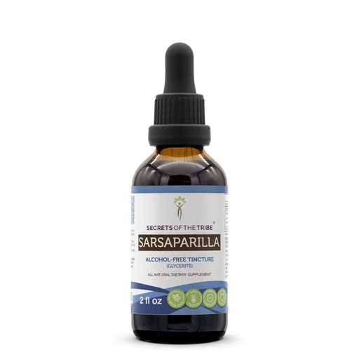 [BRSWGZ34BB6RMETX] Secrets of the Tribe Sarsaparilla Tincture Alcohol-Free Extract, Sarsaparilla (Smilax Medica) Dried Root (2 FL OZ)