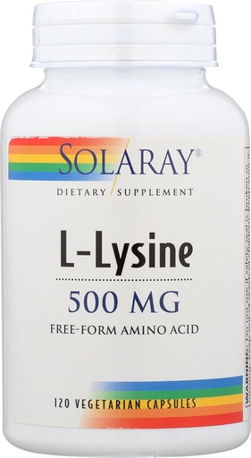 [BRSWIEINDN4WKE3A] Solaray L-Lysine 500Mg, 120 Ct