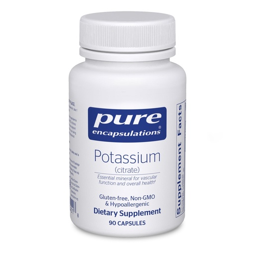 [BRSWIY36BJ5WCDLE] Pure Encapsulations Potassium (Citrate) - Essential Electrolyte Supplement to Support Nerve & Muscle Function, Adrenals, Hormones, Heart Health & Energy* - Potassium Citrate Capsule - 90 Capsules