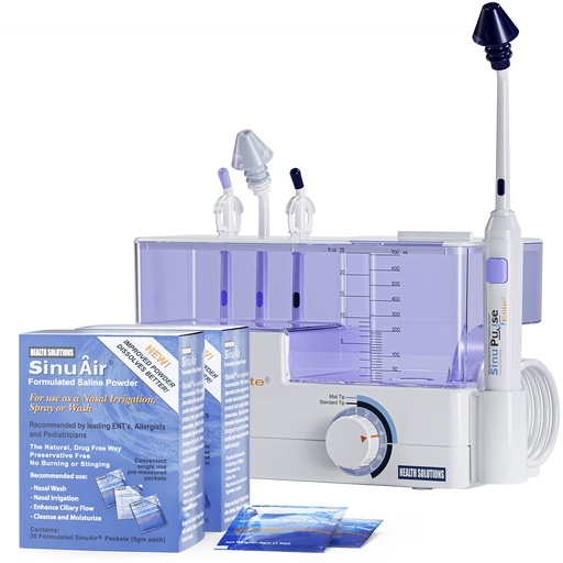 [BRSWGFQRBB5W2CDO] SinuPulse Elite Advanced Nasal Irrigation System - Pulsating Sinus Congestion Relief & Sinus Rinse Machine, More Effective Than Neti Pot, Nose Spray or Nasal Wash Bottle, with 90 SinuAir Packets