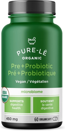 [BRSWKEAEBEMWADLI] USDA Organic Prebiotic + Probiotic 60 Organicaps - Vegan Certified Organic Kosher Complete Daily Digestive Support. All Natural - Ultra Premium Digestive Dietary Supplement.