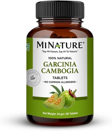 [BRSROCYFBMDW2G3J] Garcinia Cambogia Tablets by mi Nature | Pure & Natural Garcinia Powder Tablet | Non-GMO, Vegan, Gluten-Free |90 Tablet, 45 Days Supply, 500mg | Chemical & Preservative