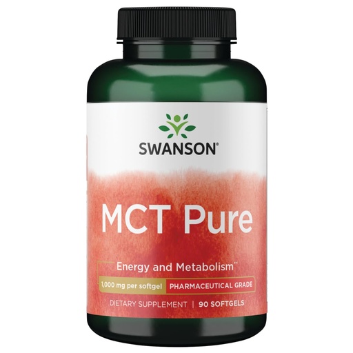 [BRSWKHDRCNYRC3LV] Swanson Pharmaceutical Grade Mct Pure 1000 Milligrams 90 Sgels