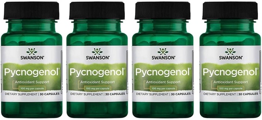 [BRSWGFD3BYBR6EYU] Swanson Pycnogenol 100 Milligrams 30 Capsules 4 Pack
