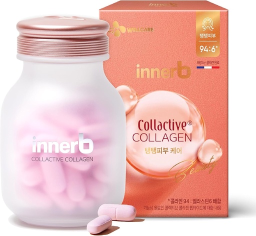[BRSRMBQBCQIGA3LK] CJwellcare Innerb Glow Capsule Collagen (28 Servings, 4 Weeks) - Firm Skin Elsyity, Premium Korean Skin Care supplement. Elastin, Vitamin C.