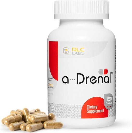 [BRSWIB3ZCZ7QCGYV] RLC, a-Drenal, Adrenal Support for Stress Relief and Energy - 120 Capsules, Balance Cortisol with Ashwagandha, Rhodiola, Cordyceps and Ginseng L-Theanine, Adrenal Support Supplements for Women & Men