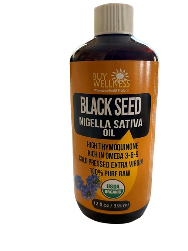 [BRSRAGAZCB7RYYIZ] Buy Wellness USDA Organic Blackseed Cold Pressed Oil Nigella Sativa Premium Black Cumin Oil High Thymoquinone, Powerful Omega rich oil 12 oz