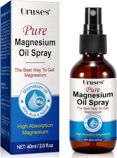 [BRSRAGQ7B4OQ22YU] Puro aceite de magnesio Spray, aceite de magnesio para pés, Botella de vidro de magnesio tópica, Spray de magnesio para pés, Spray de corpo de magnesio, fácil de absorber e uso -2.0 oz
