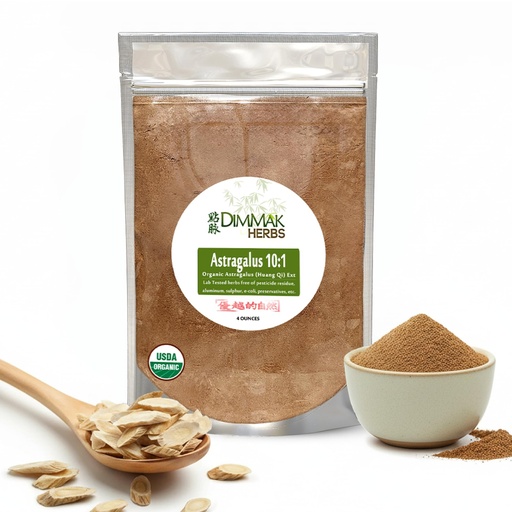 [BRSWG2QRCMGRGG3H] Dimmak Herbs Organic Astragalus Root Extract 10:1 Powder (Ultra Potent Immune Tonic)- TCM Doctor Sourced Huang Qi for Vitality, Telomere Support & Jing- No Cooking Needed, Instant Tea (4oz)