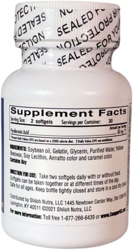 [BRSWGZ32BMNRGF3A] Alkuperäinen muoto Hyaluronic Acid - 60 softgel Caps