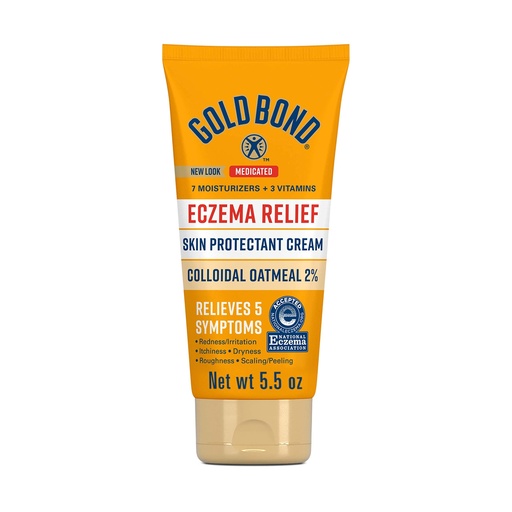 [BRSWIBI7BMNRC3T2] Gold Bond Medicated Eczema Relief Skin Protectant Cream, 5.5 oz., with 2% Colloidal Oatmeal