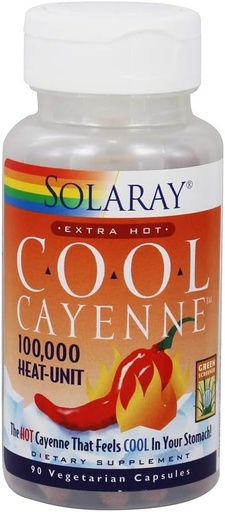 [BRSWGCATBANWMCTB] Solaray - Cool Cayenne Extra Hot - 90 Capsules
