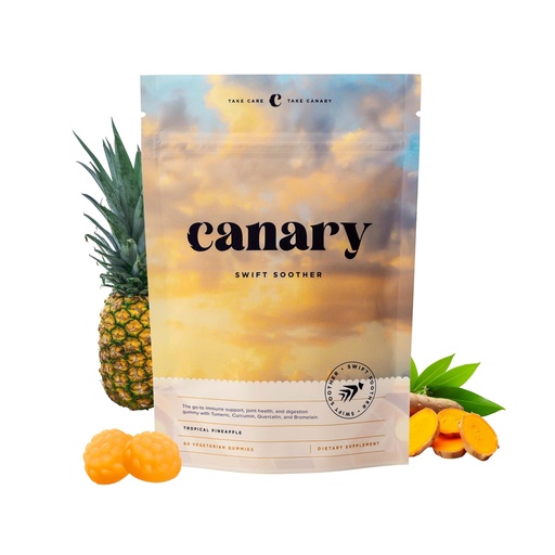 [BRSROHY3OBYWGGT6] Canary Swift Soother Gummies | Bromelain, Curcumin, Quercetin, and Turmeric Supplement for Joint Health & Digestion - Vegan Tropical Pineapple Flavor, 60 Gummies