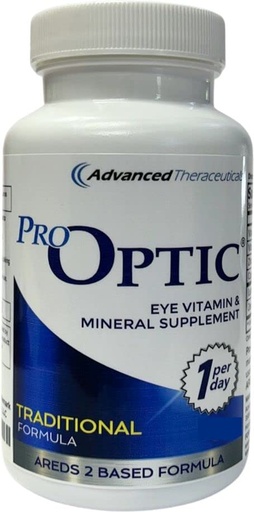 [BRSWKYIDO4EAAEI7] Pro-Optic Traditional Formula Eye Supplement - AREDS 2 Based Vision Support for Adults 50+ - 30 Capsules, 1-Month Supply - Lutein 10mg, Zeaxanthin 2mg