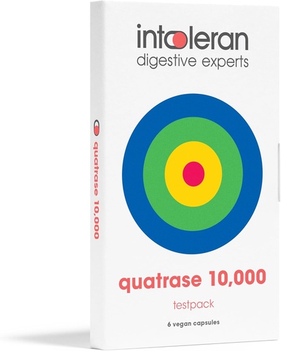 [BRSRAZIYOBYQEHTO] Intoleran Quatrase Forte Digestive Enzymes Testpack - 6 capsules | Highly Dosed Supplement for FODMAP Intolerance | Helps Digest Lactose and Complex Carbohydrates* | Pure & Vegan | Low FODMAP…