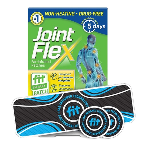 [BRSRMGAYBV5RGC37] JointFlex FIT Therapy Far Infrared Patch Trial Pack, Supports Continuous Active Mobility for Muscles & Joints, up to 5 Days/Patch, Water Resistant, Non-Heating, Drug-Free—3-ct, 1 Rectangular/2 Round