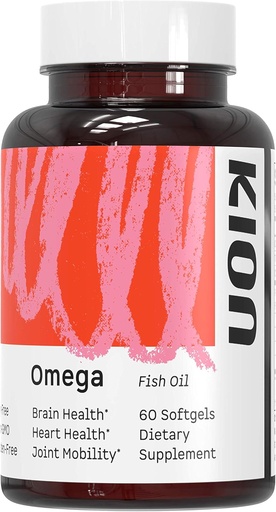 [BRSWYHD2AEHRMD3D] Kion Omega - Omega 3 Fatty Acids suplementaris - DHA suplementaris - Mini Fish Petrges - Omega 3 DHA Fish Piells - Fish 1000 mg - 30 Servings